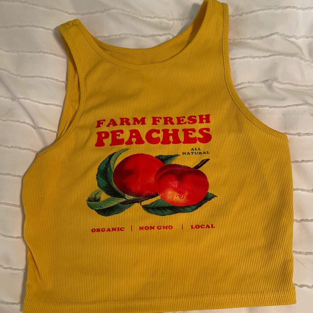 Shein peaches crop top